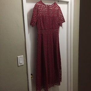 Erin Featherstone embroidered overlay dress